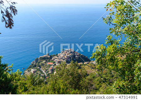 View of Corniglia from mountain. Cinque Terre View of Corniglia from mountain. Cinque Terre 47314991