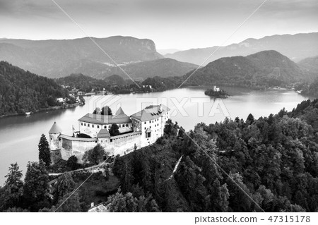 Medieval castle on Bled lake in Slovenia Medieval castle on Bled lake in Slovenia 47315178