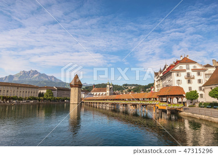 Lucerne (Luzern) Switzerland at Chapel Bridge Lucerne (Luzern) Switzerland at Chapel Bridge 47315296