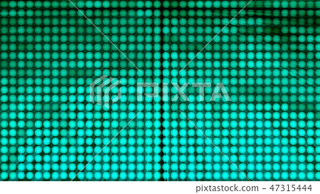 Many rows of balls changing color and rays - modern abstraction, computer generated background, 3D 47315444