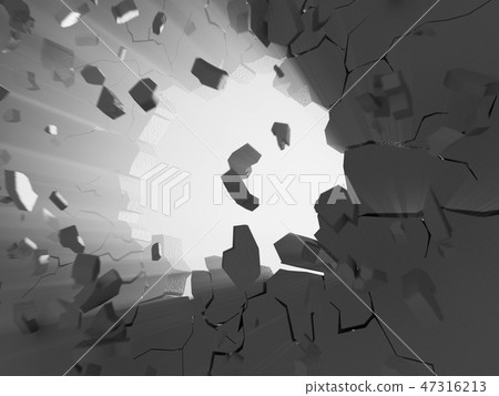 穿過牆壁通過穿透單色3 47316213