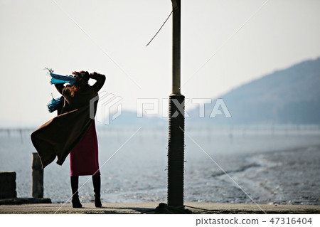 模特，女性，剪影 47316404