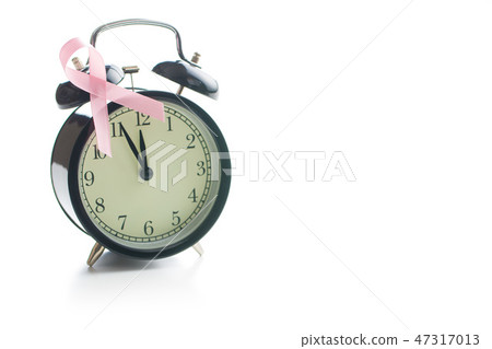 Pink breast cancer ribbon.  47317013