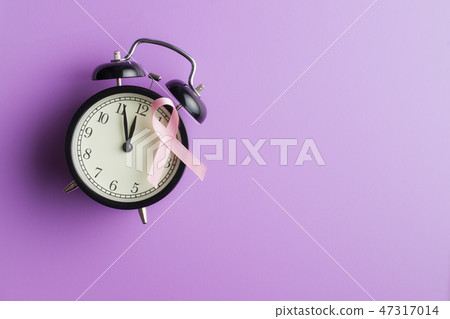 Pink breast cancer ribbon. Pink breast cancer ribbon. 47317014