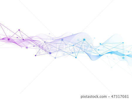 Abstract connecting dots and lines with geometric - Stock Illustration ...