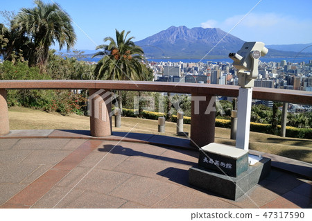 The streets of Sakurajima and Kagoshima city seen from the Nagashima Museum of Art The streets of Sakurajima and Kagoshima city seen from the Nagashima Museum of Art 47317590