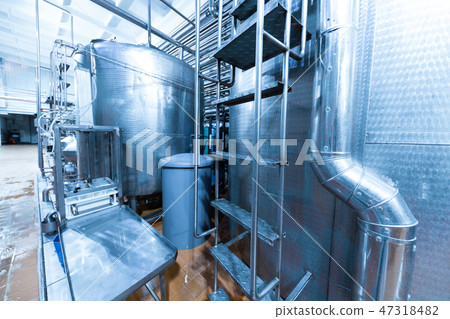 Modern industry equipment at factory manufacture background Modern industry equipment at factory manufacture background 47318482