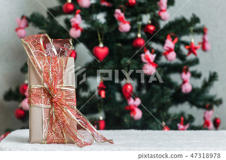 New year's gift on the table New year's gift on the table 47318978