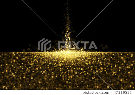 Defocused glitters on black  47319535