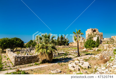 Crusader castle in Byblos, Lebanon 47320744