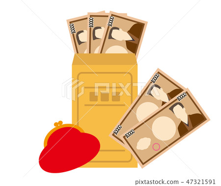 Money Bill 10,000 yen Salary Salary Bag Wallet Purse Money Bill 10,000 yen Salary Salary Bag Wallet Purse 47321591