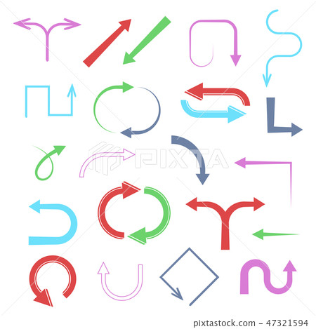 Colored arrows. Set of icons Colored arrows. Set of icons 47321594