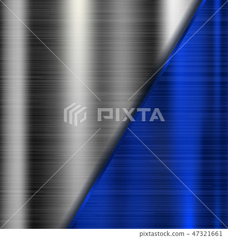Metal background with blue element - Stock Illustration [47321661] - PIXTA