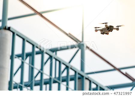 Drone photography at construction site 47321997