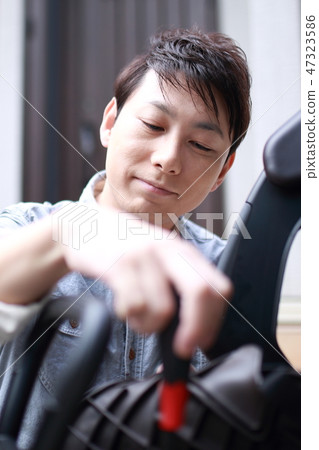 電動自行車（雙座後座Mamachari生活方式日常交通規則一個房屋組裝） 47323586