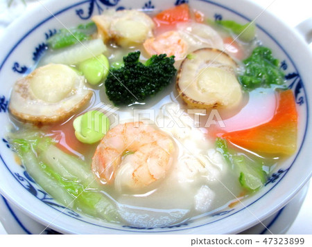 White wheat soup with peach 47323899