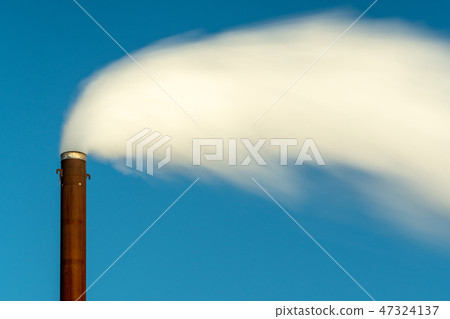 Smoke from chimney of power plant 47324137