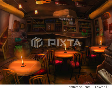 Bar in the evening Bar in the evening 47324318