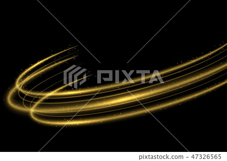 Vector circle golden light tracing effect - Stock Illustration ...