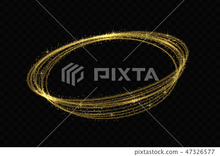 Vector circle golden light tracing effect - Stock Illustration ...