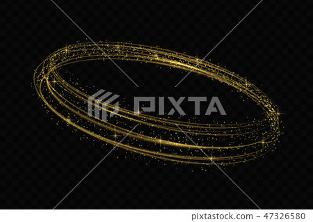 Vector circle golden light tracing effect - Stock Illustration ...