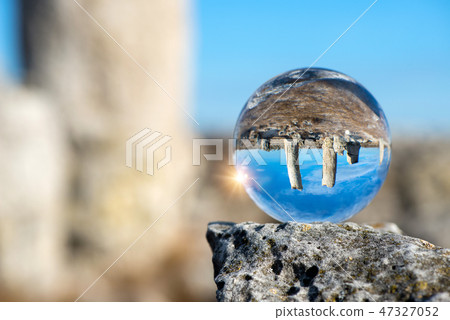 Upside down landscape of Pobiti Kamani 47327052