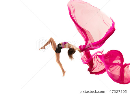 Ballerina. Young graceful female ballet dancer dancing over white studio. Beauty of classic ballet. Ballerina. Young graceful female ballet dancer dancing over white studio. Beauty of classic ballet. 47327305