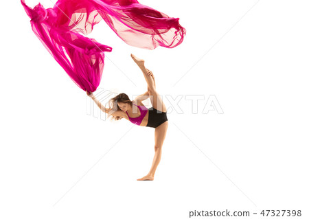 Ballerina. Young graceful female ballet dancer dancing over white studio. Beauty of classic ballet. Ballerina. Young graceful female ballet dancer dancing over white studio. Beauty of classic ballet. 47327398