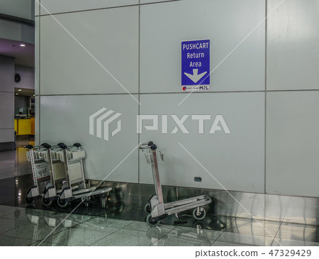 Trolleys at the airport 47329429