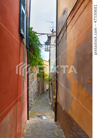 Old narrow street in Portovenere or Porto Venere 47330681