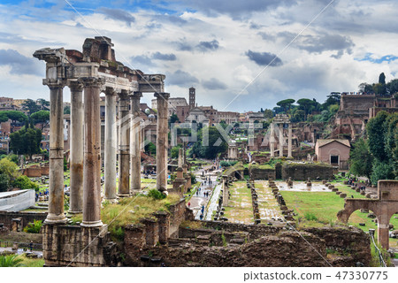 Ruins of Roman Forum. Rome. Italy 47330775