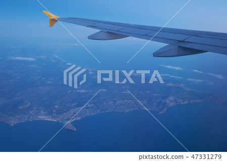 Costa Blanca view from plane porthole 47331279