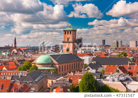 Aerial view of Copenhagen, Denmark 47331587