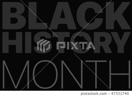 Black History Month logo with the Africa  47331740