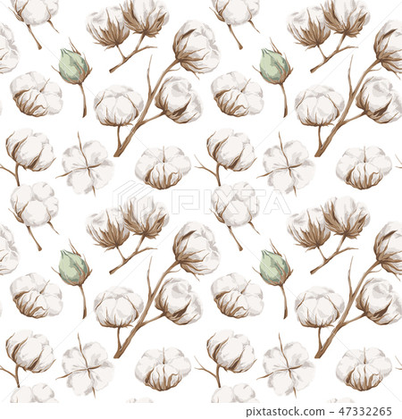 Seamless cotton pattern 47332265