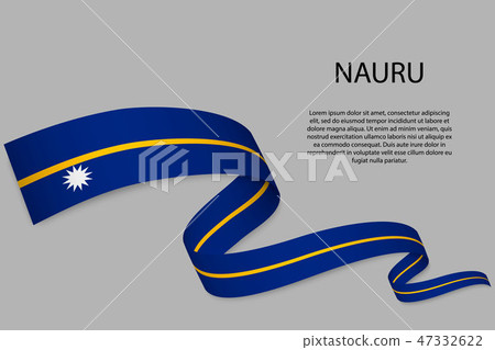 Waving ribbon or banner with flag Waving ribbon or banner with flag 47332622