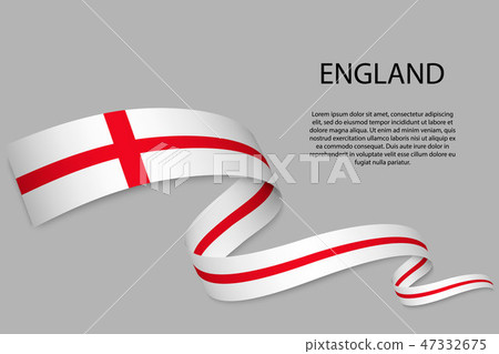 Waving ribbon or banner with flag Waving ribbon or banner with flag 47332675