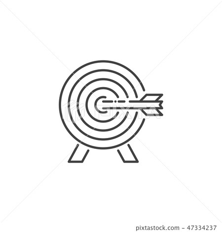 Target Related Vector Line Icon 47334237