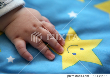 sleeping baby girl hand sleeping baby girl hand 47334466