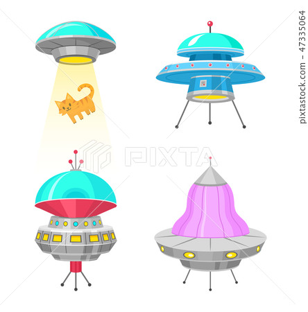 Alien spaceships, Set of UFO unidentified flying object, Fantastic rockets, Cosmic spacecrafts in Alien spaceships, Set of UFO unidentified flying object, Fantastic rockets, Cosmic spacecrafts in 47335064