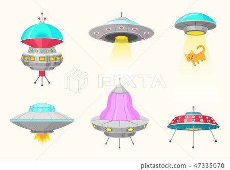 Alien spaceships, set of UFO unidentified flying object, Fantastic rockets, Cosmic spacecrafts in Alien spaceships, set of UFO unidentified flying object, Fantastic rockets, Cosmic spacecrafts in 47335070