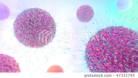 Antibodies attacking virus cell in the bloodstream Antibodies attacking virus cell in the bloodstream 47335793