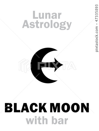Astrology: Black MOON (with bar) 47335893