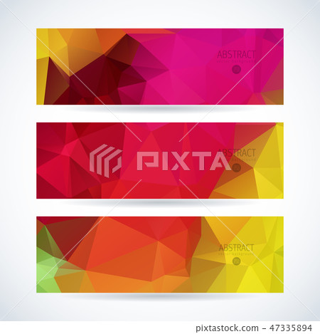 Vector banners set abstract triangle background 47335894
