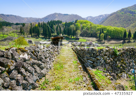 Spring landscape in Hida Miyagawa cho Kozo district Spring landscape in Hida Miyagawa cho Kozo district 47335927