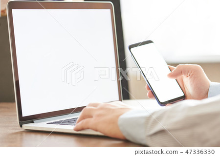 Mock-up of working from home Mock-up of working from home 47336330
