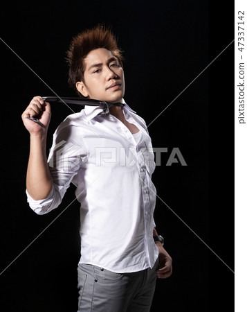 asian man resign employer action with smart work 47337142