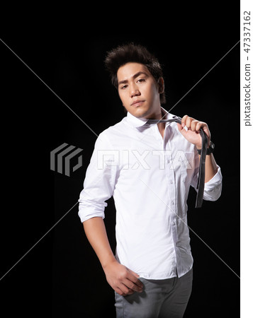 potrait shot asian man resign employer action with smart work 47337162