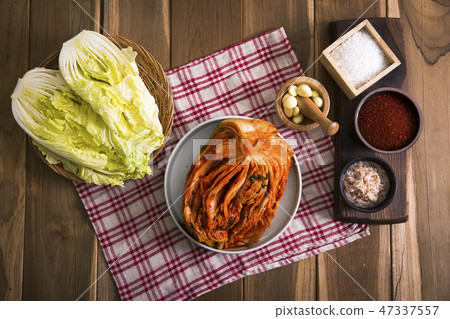 Kimjang stuff, vegetables and seasoning materials for kimchi 47337557