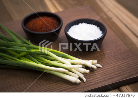 Kimjang stuff, vegetables and seasoning materials for kimchi Kimjang stuff, vegetables and seasoning materials for kimchi 47337670